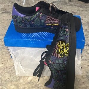 Adidas Disney Black and Purple Kids Sneakers